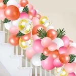 Pink Pearlescent Helium Party Balloons Arch Garland Kit Confetti Balloons