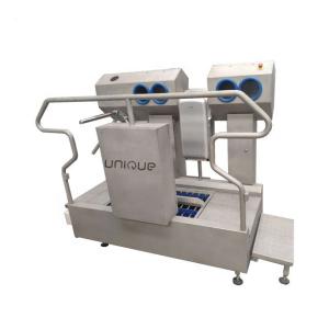 China Industrial Boot Hygiene Cleaning Station Machine with 304 Stainless Steel Material factory