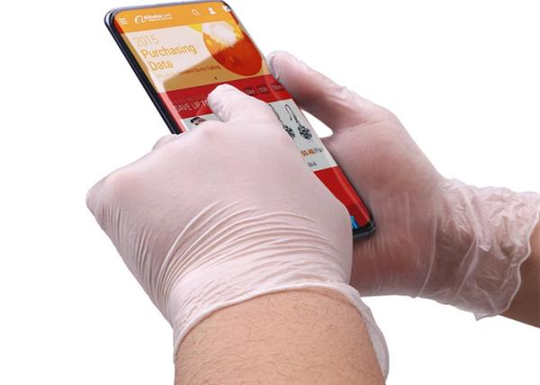 Flexible Operation Disposable Medical Examination Gloves Vinyl Powdered Single
