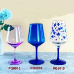 Custom Logo 14oz Reusable Wine Glass Acrylic Square For Party Celebrations
