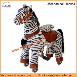 China Zoo Kids Riders Mechanical Walking Horse, Zebra Pony Rides in Stuffed &amp; Plush Animal Fur factory