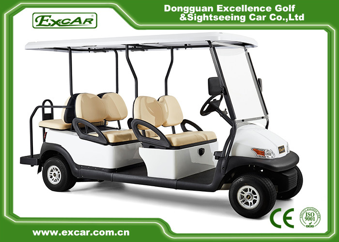 4 wheel 6 seats golf car with flip seats 48V Battery Mini Electric Golf Carts