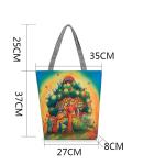 Owl Tree dolls printing women handbag canvas shoulder bag lady