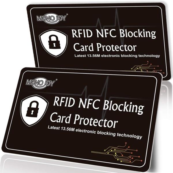 Black Credit Card Protector Sleeve , Passport Holder RFID Blocking Card