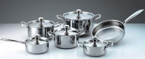 China 11pcs Tri-ply cookware set saucepan and casserole with item SHTP-11-0907 factory