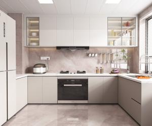 China Home Furniture Luxury Modular Wooden Kitchen Cabinet Set Cabinetry factory