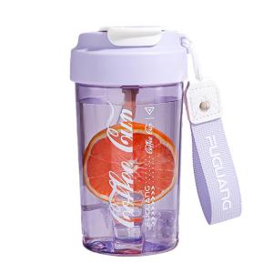 China Leakproof 550ml Tritan Bpa Free Water Bottle Safe Creative High Appearance Summer Single Wall Coffee Mug Bottle Multifunctional Use With Customized factory