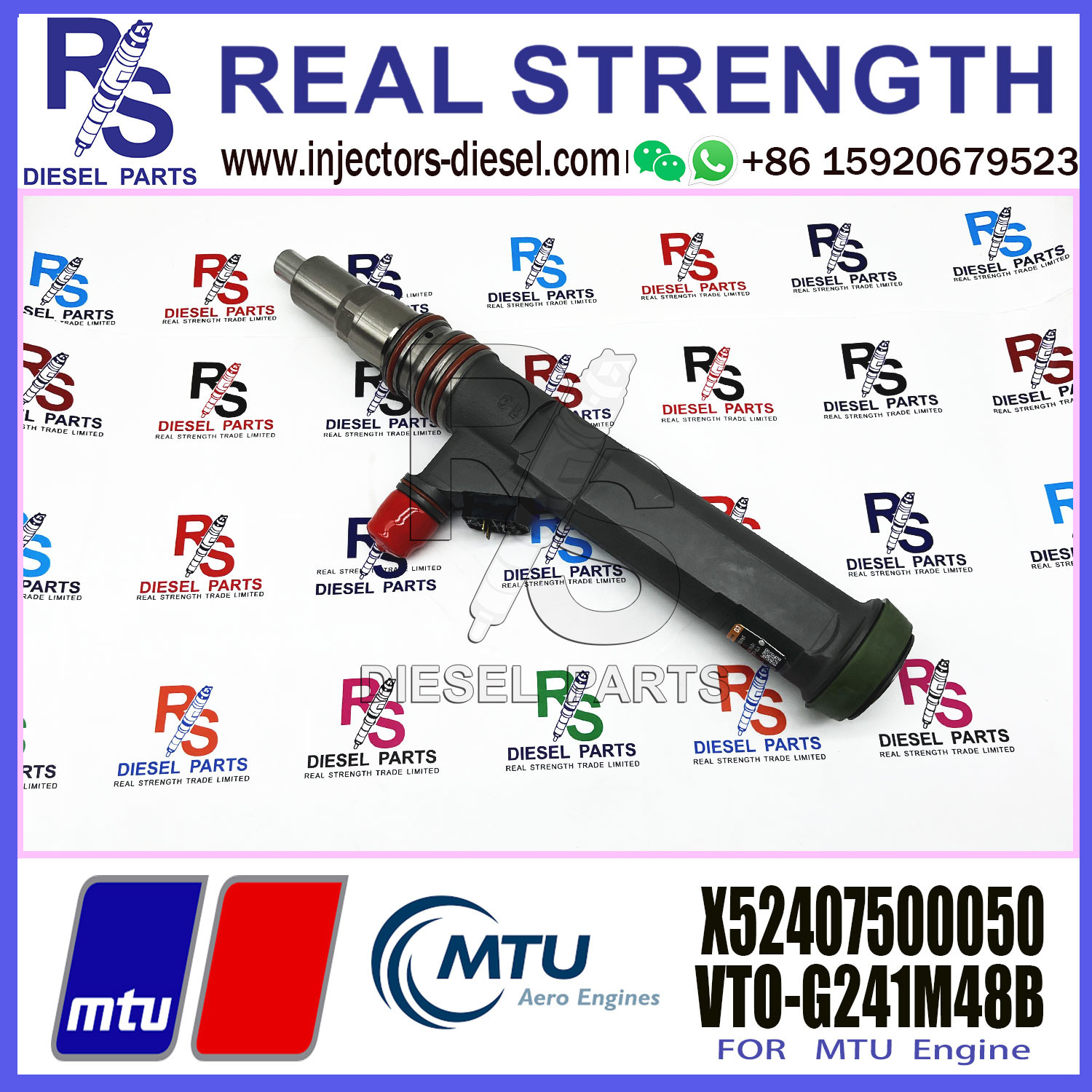 Diesel Injector VTO-G266W48B X52407500024 For MTU 16V 4000