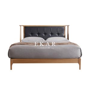 China Nordic Style Bed Frame King Size Adult Loft Bed factory