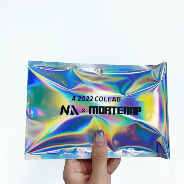 Holographic Metallic Foil Mailer Glitter Mailing Shipping Bags Metallic Rainbow