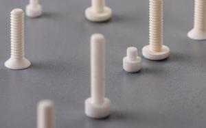 China Alumina Ceramic Bolts and Nuts / M8 M10 Ceramic Screw Parts factory