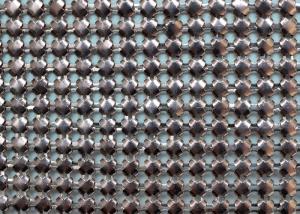 China SGS Chainmail Metal Mesh Curtain Silver Sequin Cloth Material Plain Woven factory