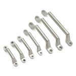 80x18x32mm Stainless Steel Cabinet Handles Bow Shaped Straight Edge
