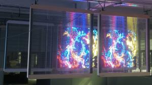 China High Resolution Transparent Video Glass Screen , P20 DIP 346 Outdoor Led Panel factory