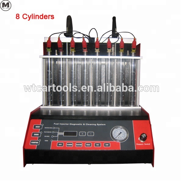 8 Cylinders Injector Tester And Cleaner Machine 4L Test Liquid Tank Volume