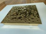 Wood Grain Aluminum Metal Ceiling 300x300x25mm Stainless Steel Ripple Clip In