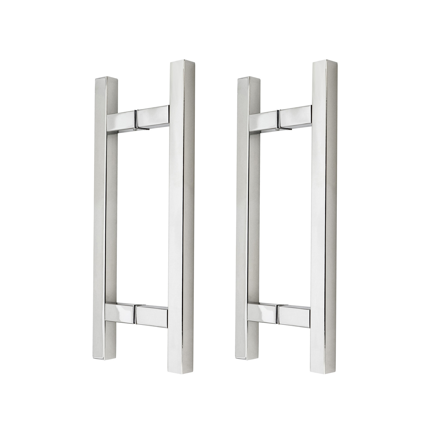 Chinese Design Style CP Finish Commercial H Handle for Frameless Sliding Shower Glass Door Pull Handles