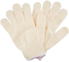 China Industrial Cotton Knitted Gloves White PPE Polyester String 24cm Length factory