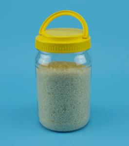 China Transparent PET Plastic Jars Cylindrical Shape With Hand Cover PB - 880 factory