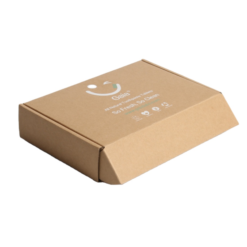 Recycled Custom Logo Double-printed Kraft Carton Eco-Friendly Paper Packaging Box