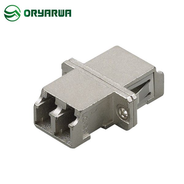 SM MM Duplex Metal LC Fiber Optic Adapter Low Insertion Loss 0.2dB