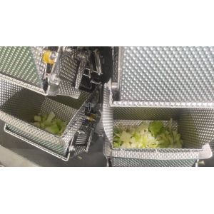 100-3000g Fruit Salad Weighing Packing Machine With 14 Head Weigher 60P/M