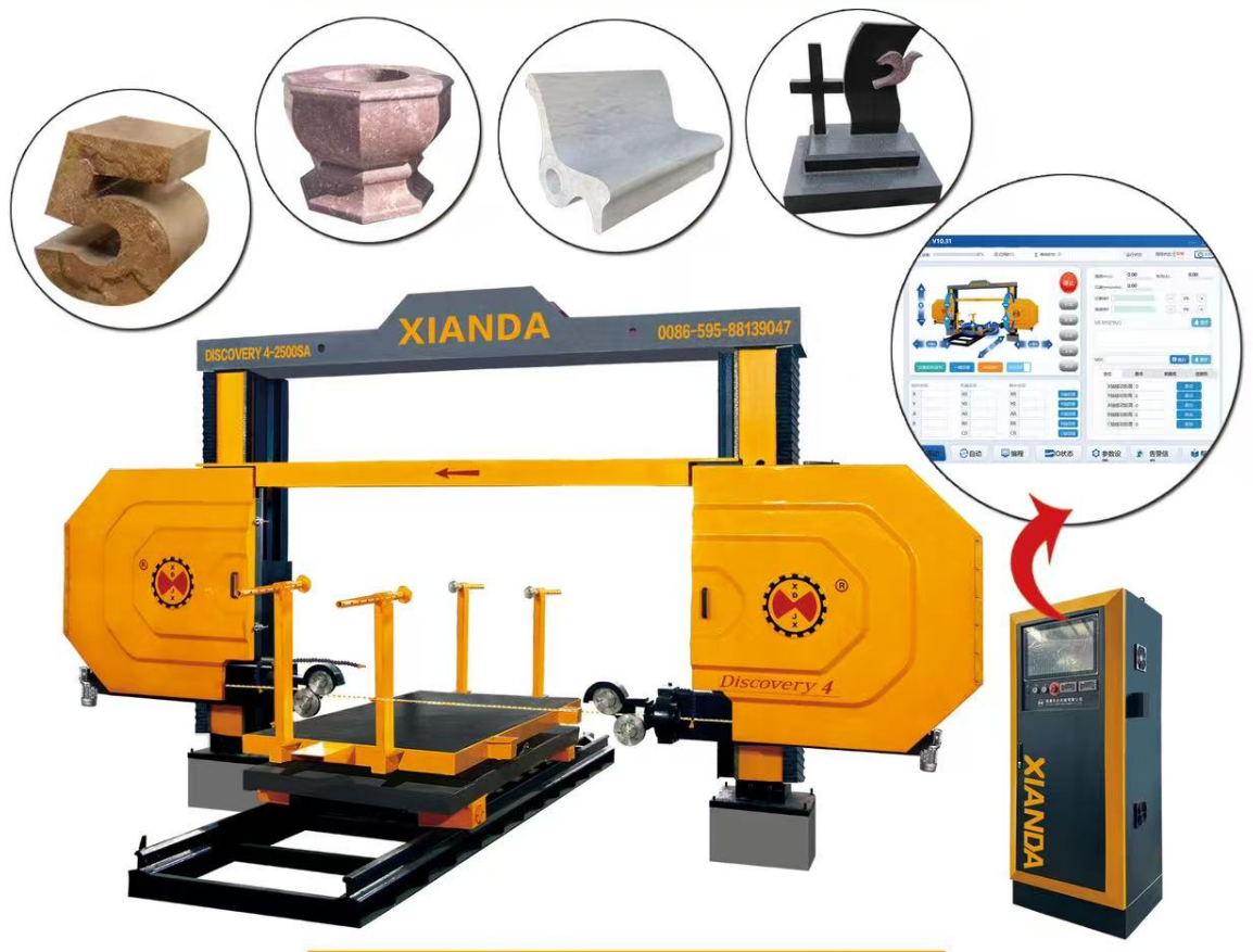 4-Axis CNC Diamond Wire Saw Machine Precision Stone Cutting for Special Shapes &