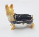 China manufacture animal jewelry boxes cute labrador dog metal alloy trinket