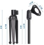 8.7 Inch Small Plastic Clip M20 Tripod Mic Stand