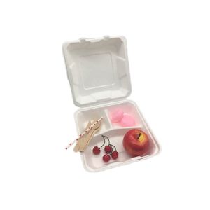FDA 8 Inch 1135ml Biodegradable Takeout Containers