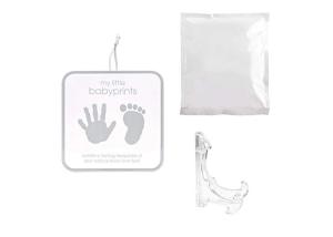 China Customized Baby Keepsake Tin Souvenir Newborn Gift Hand And Footprint Clay Tin factory