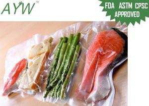 China FDA Test Clear Vacuum Seal Food Storage Bags , Food Grade Vacuum Storage Bag For Vegetable factory