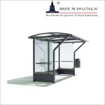 Stainless Steel 2719mm Height 85% Bus Stop Shelter