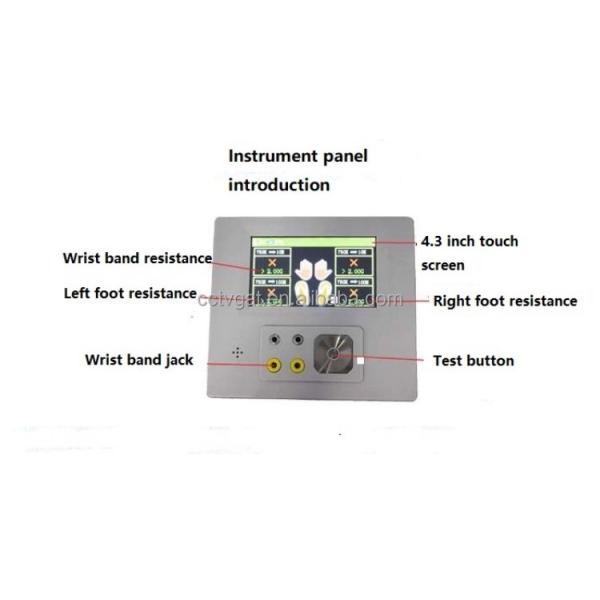 300mA ESD Wrist Strap Footwear Tester with 4.3 Inch LCD Screen for Lab Factory