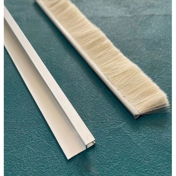 Industrial Brush Strip Customized Aluminum Alloy Base Wool Bristle Brushes Seal Strip Brush