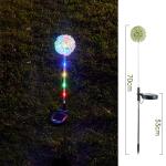 Ground Plug Triple Dandelion Solar Lawn Light for Outdoor Garden Landscape