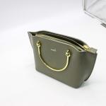 OEM Leather Tote Bags With Zipper Closure Two Side Pocket Handbags