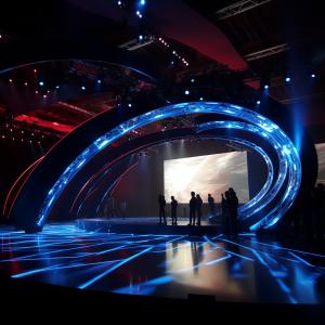 China P3 - P6 Curved LED Display Screen Outdoor With 14bit Gray Scale factory