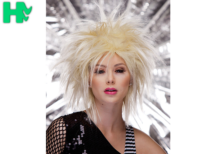 Crazy Style Synthetic Cosplay Wigs Black And White Color For Halloween Wigs