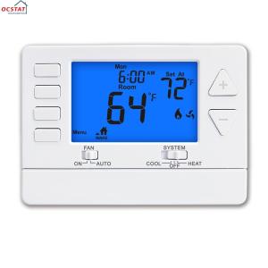 China Riseem White ABS Electronic Programmable Air Conditioner Thermostat 1 Heat 1 Cool factory