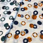 90-150gsm Geometric Spandex Polyester Digital Printed Woven Fabrics For Clothing