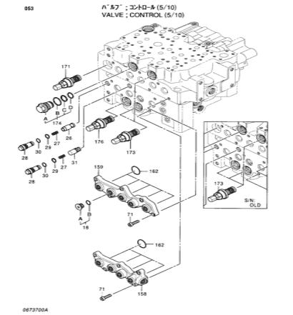 0412206 0412207 4372683 4372682 EX100 EX120-2 EX120-3 EX120-5 Hitachi Main Relief Valve