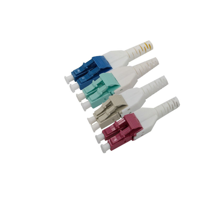 SM/OM3/OM4 Fiber Optic Cable LC Duplex Connector For Armored Patch Cord