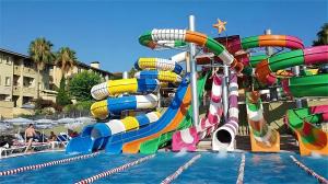 China OEM Water Theme Park Rides Amuement Children Fiberglass Water Slide factory