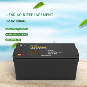China Solar LFP Rechargeable Deep Cycle Battery 12V 200Ah Cell Energy Battery Pack factory