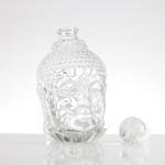Super Flint Glass Body Material Nordic Red Glass Gun Bottle for Whiskey Vodka