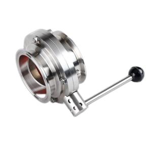 China Structure BUTTERFLY DN15-200 Sanitary Stainless Steel 304 /316L Manual Tri Clamp Valve factory