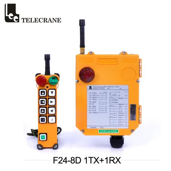 China DC12-24V Telecrane Remote Control F24-8D AC36V 220V RF Hoist Crane Remote Control factory