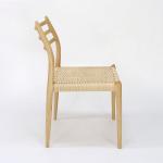 Hand-woven Cord Dining Chair for Restaurant Solid Wood and Ash/Rubber Wood