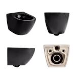 Sleek And Seamless Skirted Elongated Toilet Wall Mount Water Closet